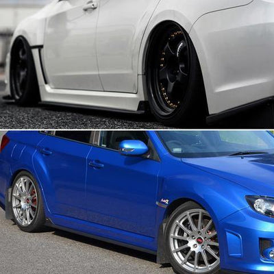 08 14 Subaru Impreza Wrx Sti S6 Side Skirt Extensions Honeycomb Motorsports