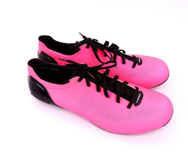 pink road cycling shoes