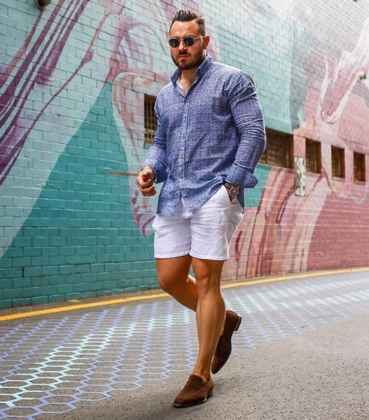 mens loafers and shorts
