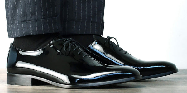 Mayfair black patent leather wholecut Thomas Bird Made in Italy