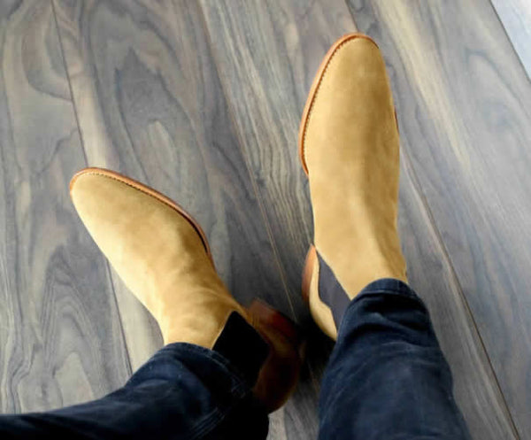 Tan Suede Chelsea Boots