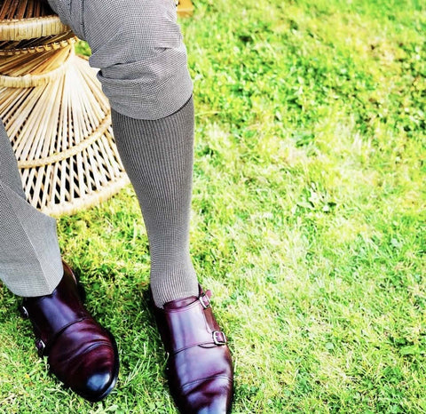 Oxblood monk straps 