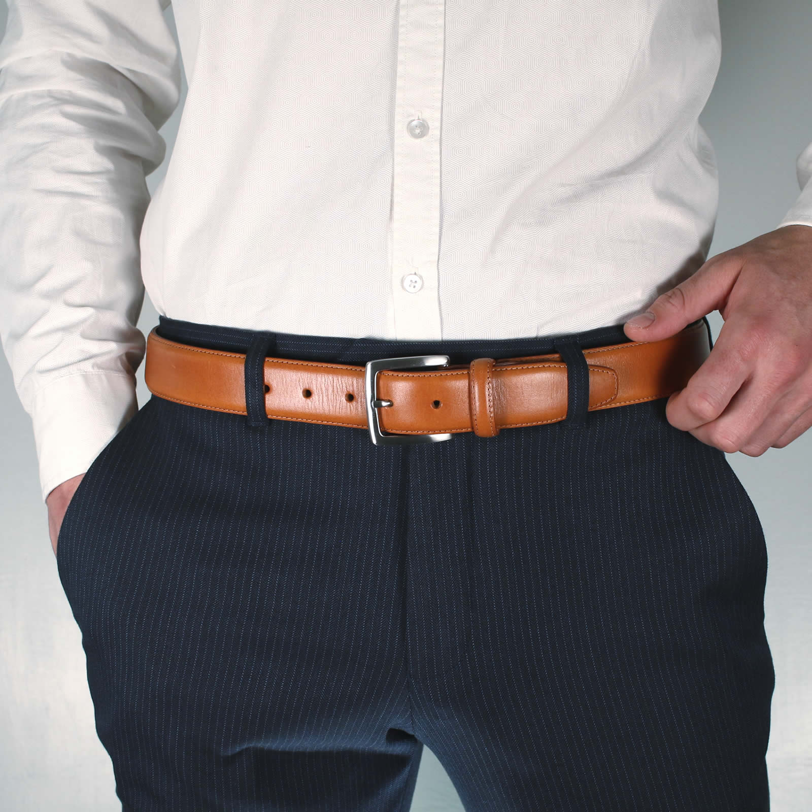 Leather Belt Light Tan & Thomas Bird & tblon.com