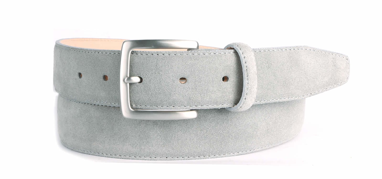 grey leather belt