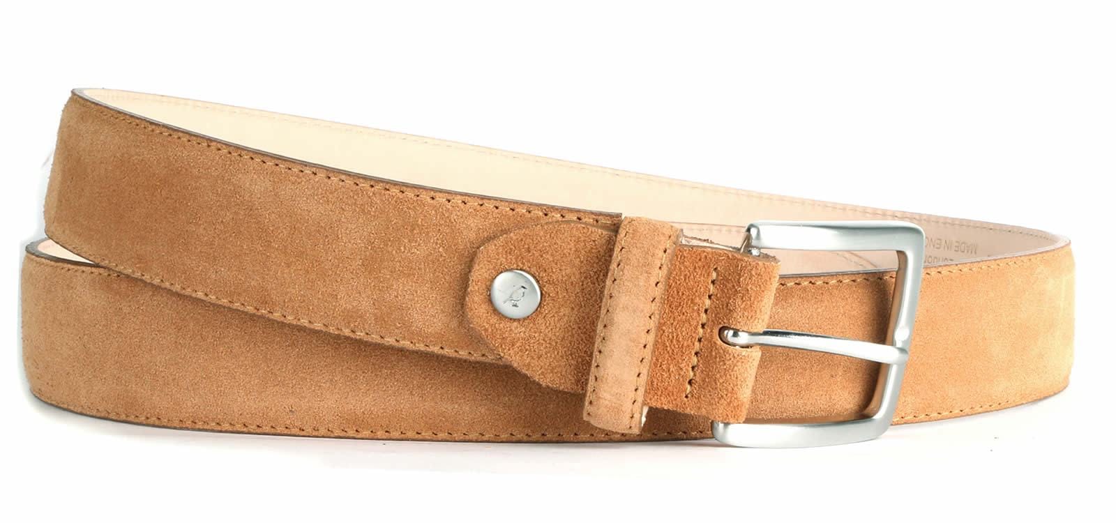 Suede Belt Tan | Thomas Bird | tblon.com