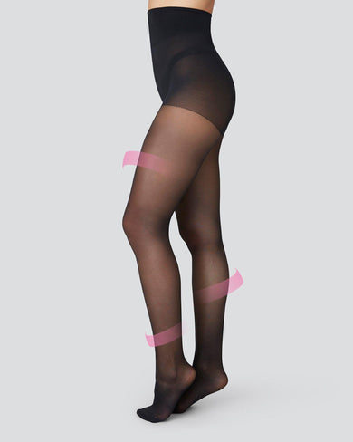 Maidenform Sweet Nothings Shaping Tights Pantyhose Hosiery - Black - Small