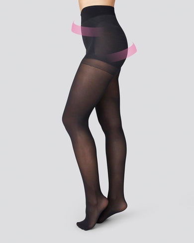 Swedish Stockings Sustainable Elvira Black Net Tights — La Osa
