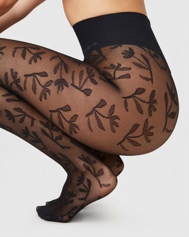 Buy Wolford Floral Tights - Black At 30% Off
