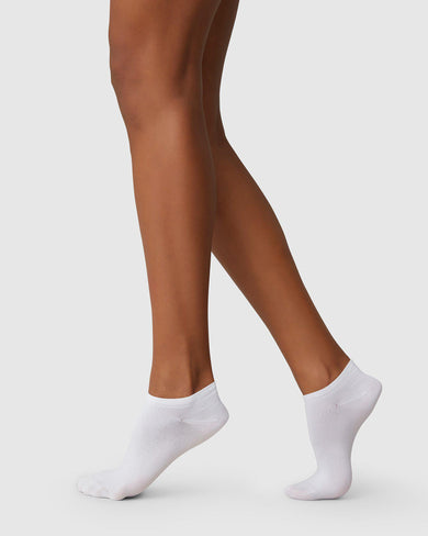 Buy White & Navy Men White & Navy Cotton Blend Sneaker Socks - Pack Of 2 -  Underjeans By Spykar
