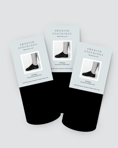 Sara Premium Sneaker Socks Black 70 den