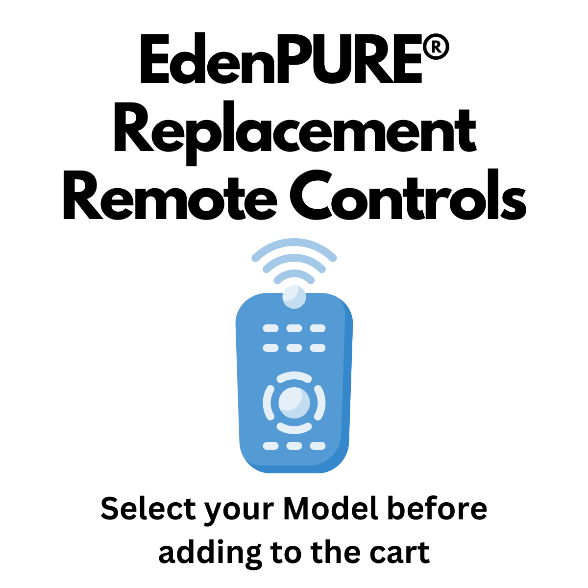 EdenPURE Remote Control Replacement - Edenpure.com product image