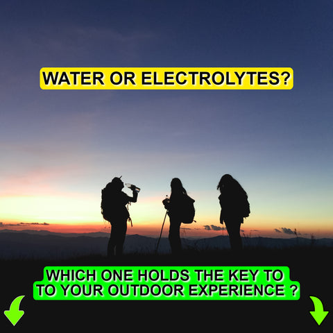 water or electrolytes hiking walking and running