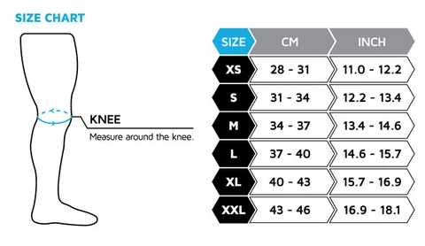 nike volleyball knee pad size chart