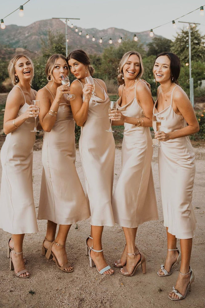 bridesmaid dresses cowl neck