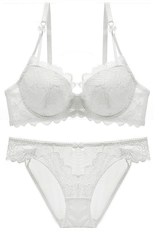 Cute White Lace Lingerie Set – FancyVestido