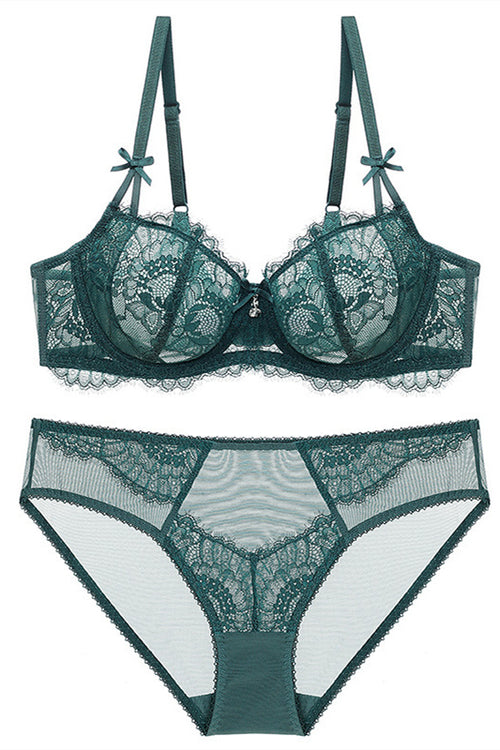 Buy online Green Lace Bralette And Panty Set from lingerie for Women by Da  Intimo for ₹789 at 47% off