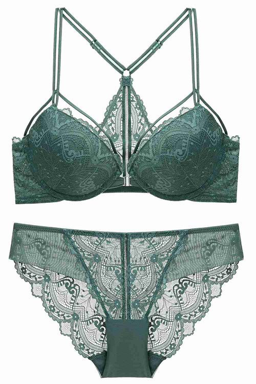 Mint Green Lace Lingerie Set – FancyVestido