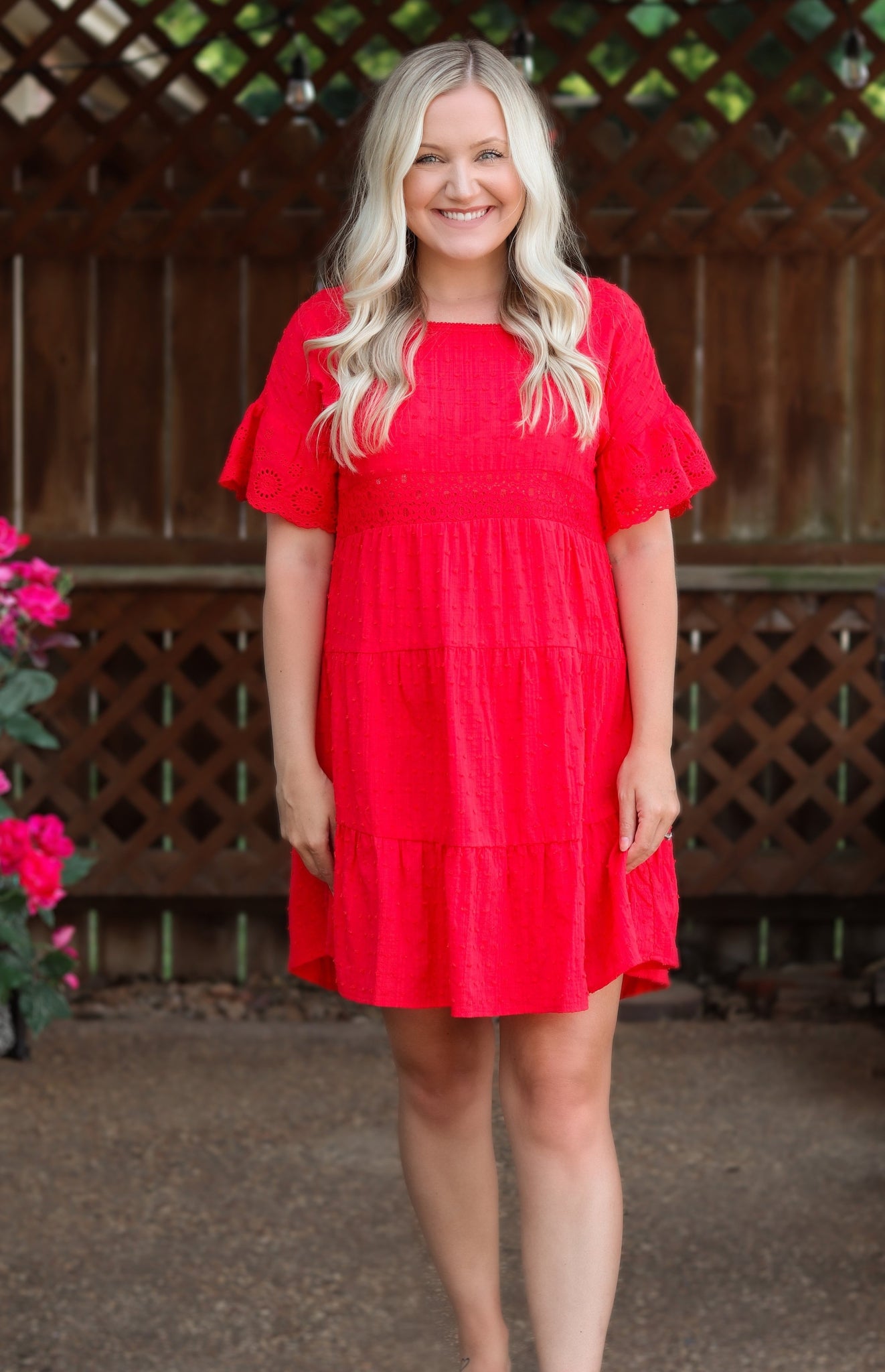 red slip on dress