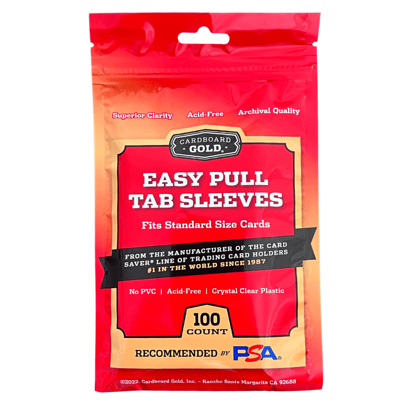 1000ct (10 packs) Easy Pull Tabbed Soft Card Sleeves for Standard Size Trading Cards