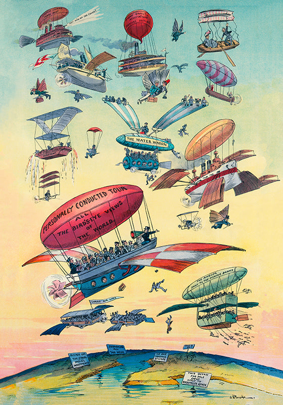 Vintages Ballon-Diagramm-Kunst-Plakat