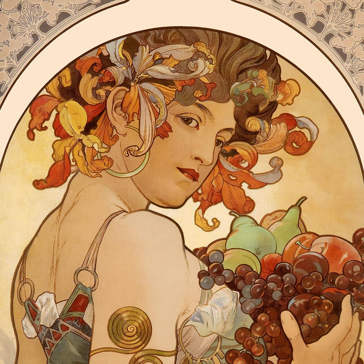 Fruit By Alphonse Mucha Art Poster Kuriosis Com