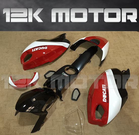 Ducati Monster 659 696 795 796 1100 Black Red Fairing Kit