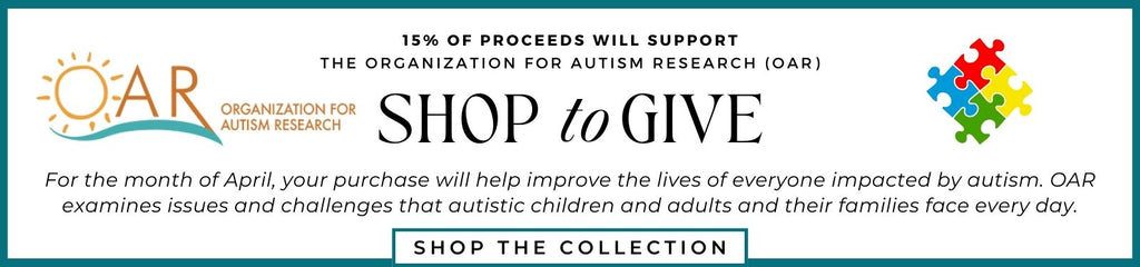 For the month of April, 15% of proceeds from this collection will help improve the lives of everyone impacted by autism. OAR examines issues and challenges that autistic children and adults and their families face every day.