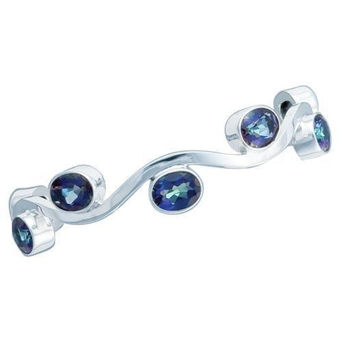 Blue gemstone wave cuff
