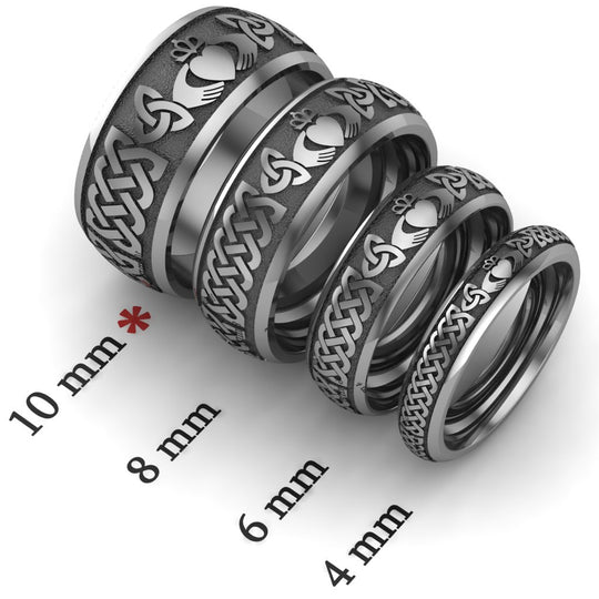 Titanium Claddagh Wedding Ring UCL1-TITAN8M