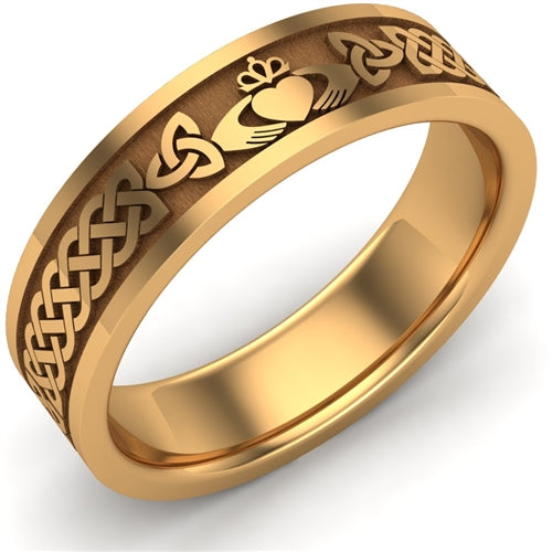 Claddagh Wedding Ring UCL1-14Y6MFLAT
