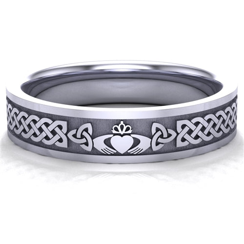 Claddagh Wedding Ring UCL1-PLAT5MFLAT