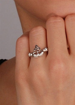 CZ Claddagh Ring