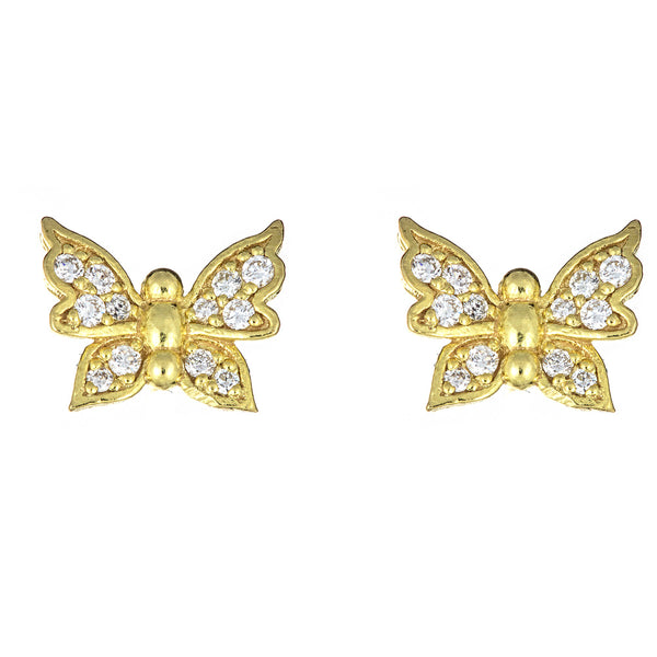 Tanya Farah Fine Jewelry | Diamond Butterfly Stud Earrings