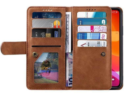 CaseBuddy Australia Casebuddy 9 Cards Zipper Flip iPhone 13 & 13 Pro Leather Case