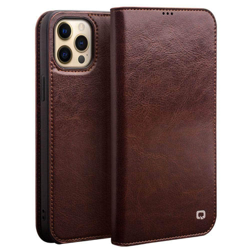 CaseBuddy Australia Casebuddy QIALINO Genuine iPhone 13 Pro Max Leather Case