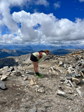 Cali Schweikhart in VJ Shoes Ultra 2 on Mountain Top
