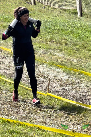 Lu Telford FitFighter Steel Hose Carry in VJ Shoes  XTRM2 at OCRWC