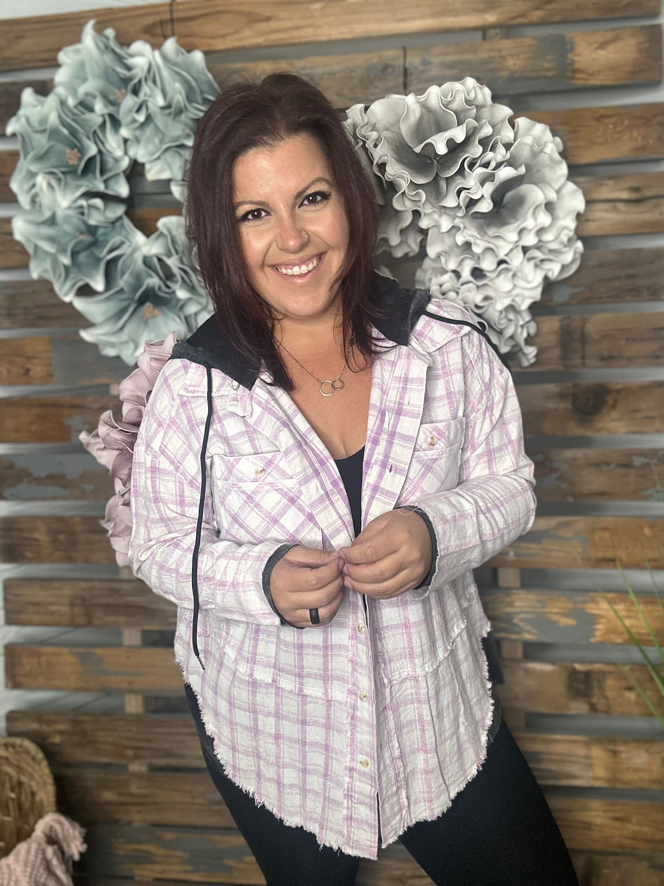Lilly Lavendar Wash Shacket
