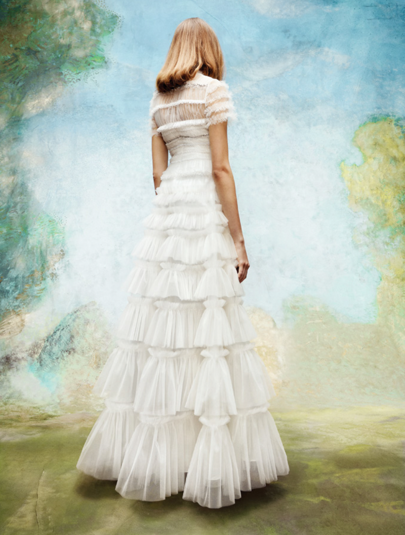 Viktor Rolf Embellished Tulle Ruffle Gown Loho Bride