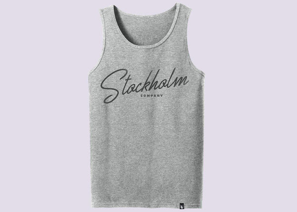 Stockholm cursive - Tank Sleeveless T-shirt 2 colors available - Ecart
