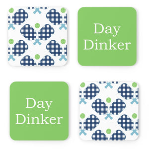 "Day Dinkers" Pickleball Coasters Set | Available in Green or Pink - Cambridge Uncommon
