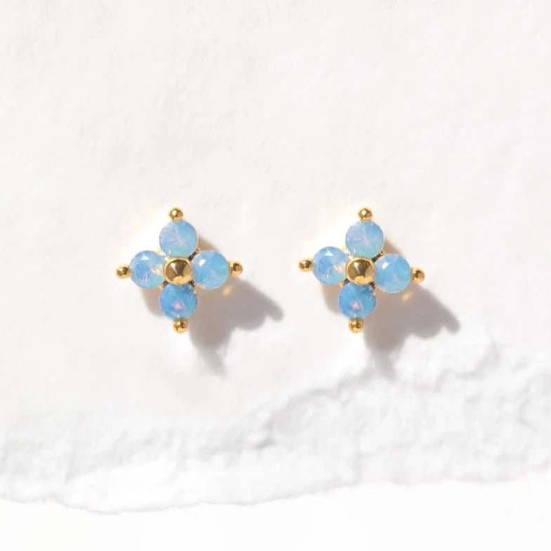 Teeny Tiny Blue Blossom Studs