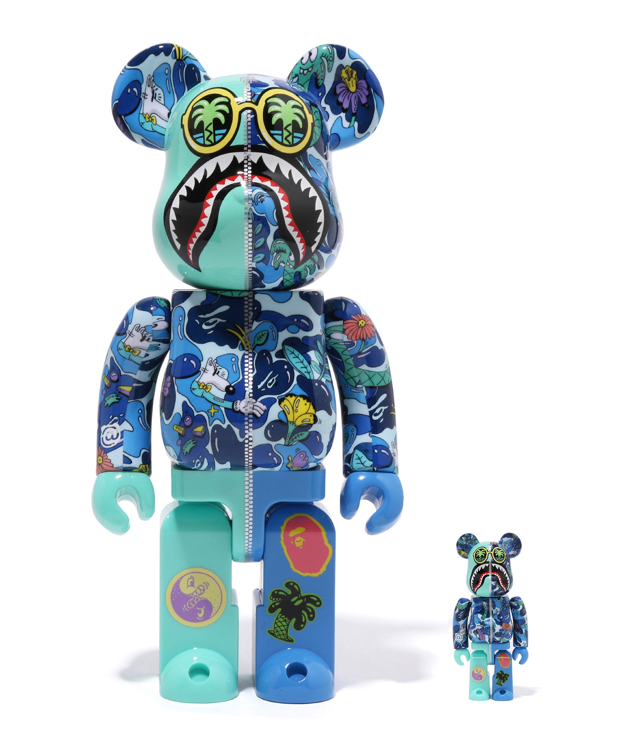 全品送料無料】 BAPE × Steven Harrington × BE@RBRICK ブルー その他