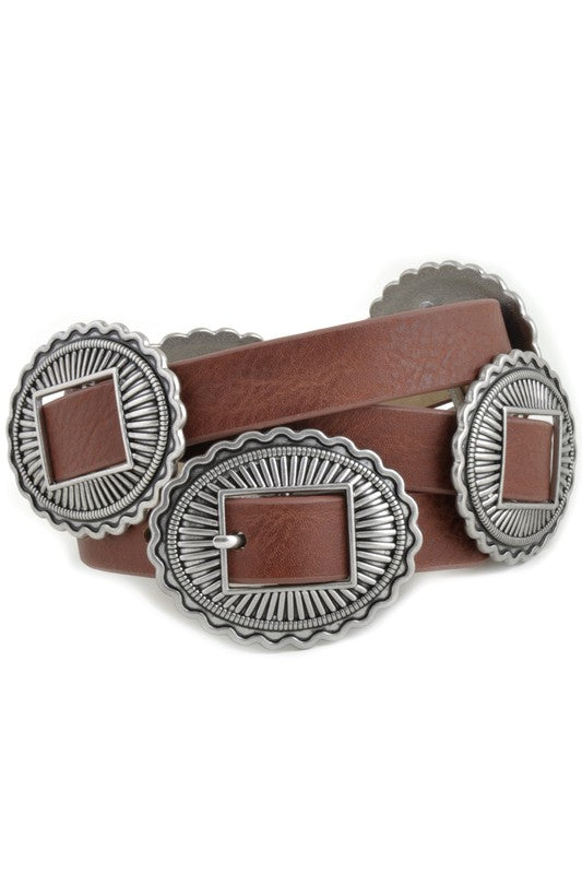 Metal V Buckle Belt , IVY SKU# IW-33209 - HerringStones