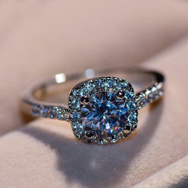 3 Carat Rhinestone Wedding Ring For Women Engagement Ring ...