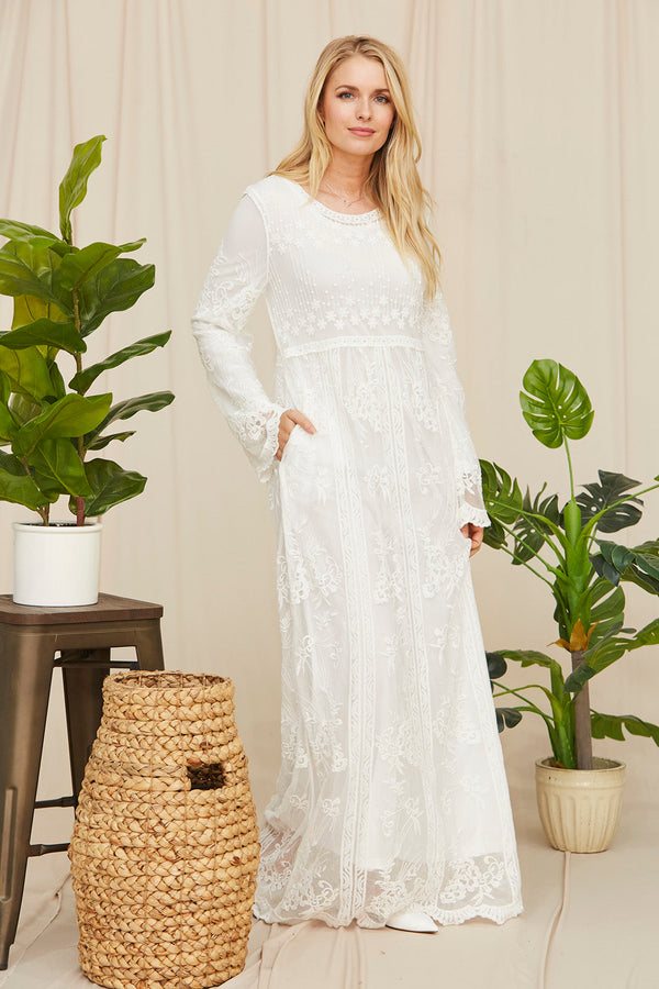 White Abelia Dress