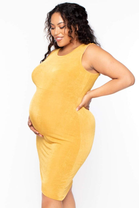 bodycon mustard dress