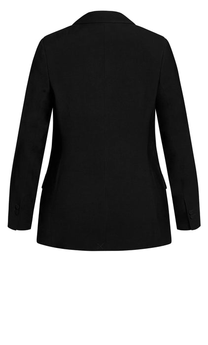 black longline jacket