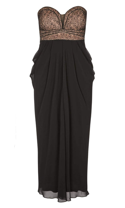 draped chiffon maxi dress