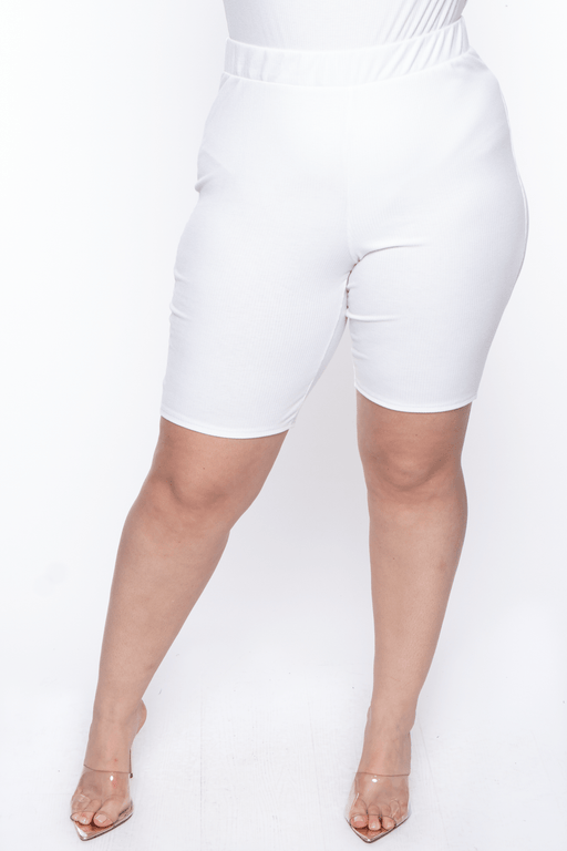 ivory biker shorts